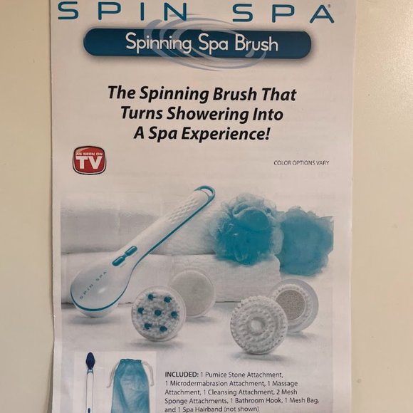 HSN Spin Spa Spinning Spa Brush 10 Piece Set (Blue) - Picture 2 of 2